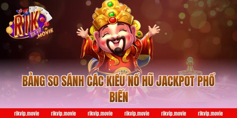 Bảng so sánh các kiểu nổ hũ jackpot phổ biến
