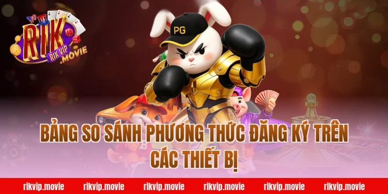Bảng So Sánh Phương Thức Đăng Ký Trên Các Thiết Bị